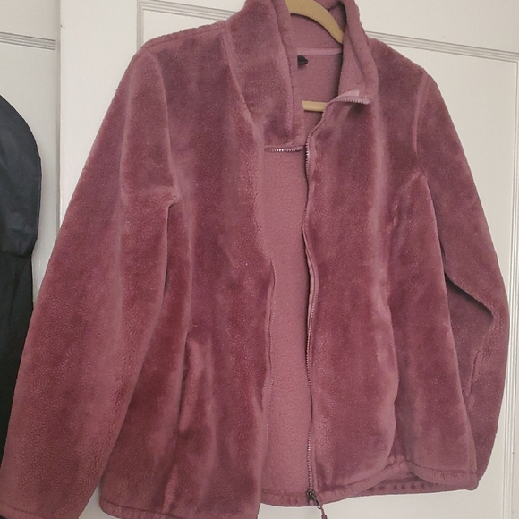 32 Degrees Jackets & Blazers - 32 Degrees Pink Teddy Jacket Plush Velvet-Like